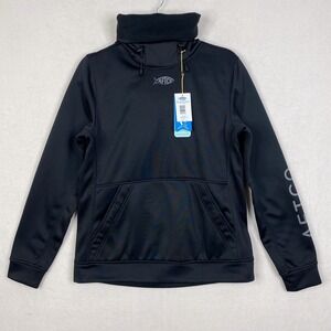 AFTCO Mens Size Medium Black Reaper Fleece Hoodie Technical Sweatshirt